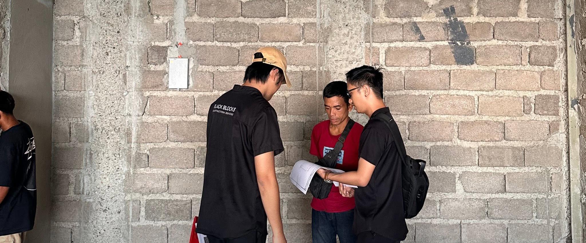 Engr. Ryan Canda and Ar. Kiefer Laput conducting a site inspection in Cebu City