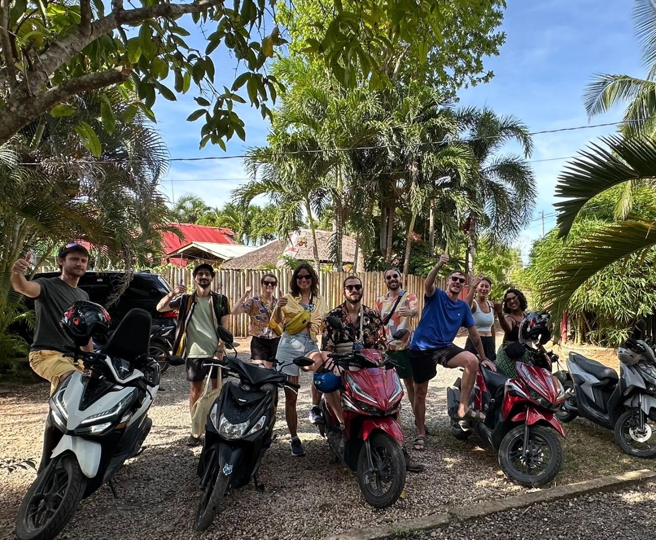 Guests with scooters ready to explore Panglao